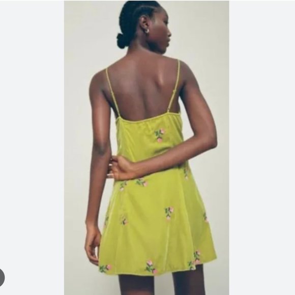 Urban Outfitters Ginger Velvet Embroidered Mini Dress - Picture 3 of 6